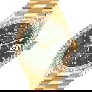 Rolex President Midsize Yellow Gold Green: Rolex President Midsize Yellow Gold Green Floral Ladies Watch 278288 Box Card SKU no: RBJ70388 Brand: Rolex Model Name: Rolex President Midsize Yellow Gold Green Floral Ladies Watch 278288 Box Card Mo