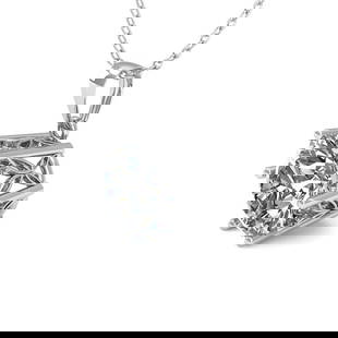 0.50 ctw Certified VS/SI Diamond Necklace 18k White Gold: 0.50 ctw Certified VS/SI Diamond Necklace 18k White Gold Item: Diamond NecklaceTotal Gem weight: 0.5 carats Metal: Solid 18k White Gold Gold Product Weight: Approx. 2.4 grams Jewelry Note: