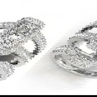 1.51 ctw Certified VS/SI Princess Diamond 2pc Set Halo 14k White Gold: 1.51 ctw Certified VS/SI Princess Diamond 2pc Set Halo 14k White Gold Item: Diamond Wedding RingTotal Gem weight: 1.51 carats Metal: Solid 14k White Gold Gold Product Weight: Approx. 6.6 grams 