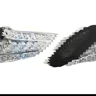 Natural Sapphire Diamond Ring In 14K White Gold: Natural Sapphire Diamond Ring In 14K White Gold 4.46 Carat Natural Sapphire 14K Solid White Gold Diamond Ring Stamped: 14K Total Ring Weight: 9.3 Grams Sapphire Weight 3.26 Carat