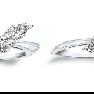 Natural 1.00 CTW Diamond Solitaire Ring 14K White Gold: Natural 1.00 CTW Diamond Solitaire Ring 14K White Gold Item No: ROV100-EE31 Metal: 14k White Gold Setting: 4-Prong Origin: Handcrafted in the USA DIAMOND INFORMATION Number of Diamonds: 1
