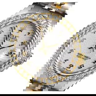 Rolex Datejust Two Tone SS/YG Ladies: Rolex Datejust Two Tone SS/YG Ladies Watch with Factory Ivory Dial 179173 Creator: Rolex Design: Datejust WatchDatejust Collection Case Material: Stainless Steel Stone: Diamond Stone Cut: Round Cut <b