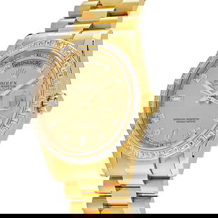 Rolex Day-Date 118398BR Yellow Gold Diamond: Rolex Day-Date 118398BR Yellow Gold Diamond Bezel Champagne Diamond Dial Creator: Rolex Design: President Day Date Watch Case Material: Yellow Gold Stone: Diamond Stone Cut: Round Cut Strap Materi