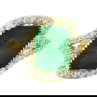 Emerald Diamond Ring 14K Yellow Gold: Emerald Diamond Ring 14K Yellow Gold  Ring Size: 7 US, Resizable  Metal: 14k Gold, Yellow Gold  Stone: Diamond, Emerald  Stone Cut: Emerald Cut  Place of Origin: United States  Period: 2010-  Date of