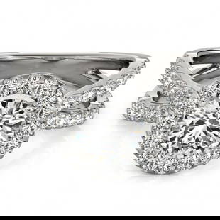 2.01 ctw Certified VS/SI Diamond Halo Ring 18k White Gold: 2.01 ctw Certified VS/SI Diamond Halo Ring 18k White Gold Item: Diamond Wedding RingTotal Gem weight: 2.01 carats Metal: Solid 18k White Gold Gold Product Weight: Approx. 8.1 grams Jewelry