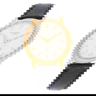 Patek Philippe Calatrava 2552 18k Silver: Patek Philippe Calatrava 2552 18k Silver dial 35mm Automatic watch Brand: Patek Philippe Model: Calatrava Model No: 2552 Case Size: 35mm SKU no: RBJ68****** Age: 1953 Features: Subseconds