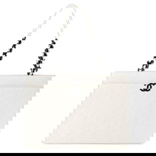 Chanel Caviar Quilted My Everything Large: Chanel Caviar Quilted My Everything Large Shopping Tote White Black Brand: CHANEL Condition: Excellent Condition Details: Exterior: Edge wear, faint corner wear, Hardware: Protective plastic sticker(s