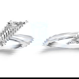 Natural 0.75 CTW Diamond Solitaire Ring 14K White Gold: Natural 0.75 CTW Diamond Solitaire Ring 14K White Gold Item No: REM075-BB31 Metal: 14k White Gold Setting: 4-Prong Origin: Handcrafted in the USA DIAMOND INFORMATION Number of Diamonds: 1