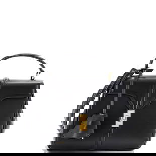 Celine 16 Top Handle Bag Smooth: Celine 16 Top Handle Bag Smooth Calfskin Mini Exterior Color: Black Interior Color: Black Exterior Material: Leather Interior Material: Leather Hardware Color: Gold Accessories: Clochette, Keys, L