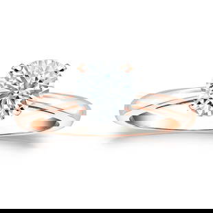 Natural 1.00 CTW Diamond Solitaire Ring 14K Rose Gold: Natural 1.00 CTW Diamond Solitaire Ring 14K Rose Gold Item No: RRB100-FF37 Metal: 14k Rose Gold Setting: 4-Prong Origin: Handcrafted in the USA DIAMOND INFORMATION Number of Diamonds: 1 <