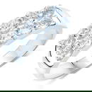 1.20 CT Genuine Blue Topaz 14K White Gold Ring