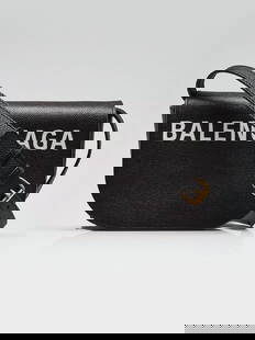 Balenciaga Black Grained Leather Ville Day: Balenciaga Black Grained Leather Ville Day XS Crossbody Flap Bag Overall Condition: Gently used;Exterior Condition: Gently used;Interior Condition: Gently used;Designer: Balenciaga;Material: Black gra