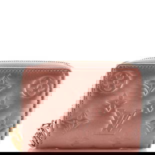 Louis Vuitton Coussin Lou Wallet Monogram: Louis Vuitton Coussin Lou Wallet Monogram Embossed Lambskin Exterior Color: Metallic Interior Color: Metallic, Pink Exterior Material: Leather Interior Material: Leather Hardware Color: Gold Acces