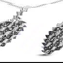 1.30 CT Genuine Tanzanite and White Topaz 14K White Gold Pendant