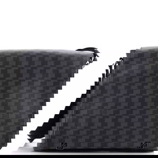 Louis Vuitton District NM Messenger Bag: Louis Vuitton District NM Messenger Bag Damier Graphite GM Exterior Color: Black Interior Color: Black Exterior Material: Canvas Coated Interior Material: Fabric Hardware Color: Silver Estimated R