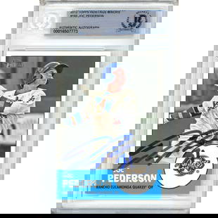 joc pederson la dodgers signed 2012: joc pederson la dodgers signed 2012 topps heritage minors card RC BAS auth auto slab This limited edition Joc Pederson autographed 2012 Topps Heritage Minor League Edition trading card is a highly sou