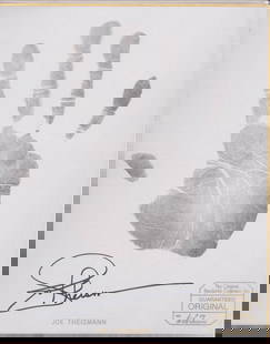 JOE THEISMANN SIGNED PALM PRINT #629/1000: JOE THEISMANN SIGNED PALM PRINT #629/1000 WASHINGTON REDSKINS ORIG HANDPRINT CO JOE THEISMANN SIGNED PALM PRINT #629/1000 WASHINGTON REDSKINS ORIG HANDPRINT CO SKU no: RBJ7243125129304 Guidelines for