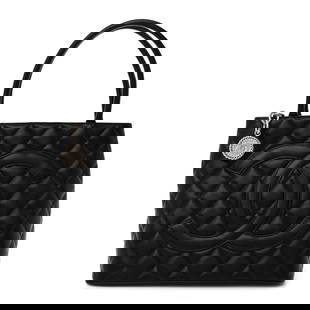 Chanel Caviar Quilted Medallion Tote Black: Chanel Caviar Quilted Medallion Tote Black Brand: CHANEL Condition: Shows Wear Condition Details: Exterior: Scuffs, faint corner wear, Handle: Scuffs, Interior: Scuffs, marks, Hardware: Scratch(es), ,