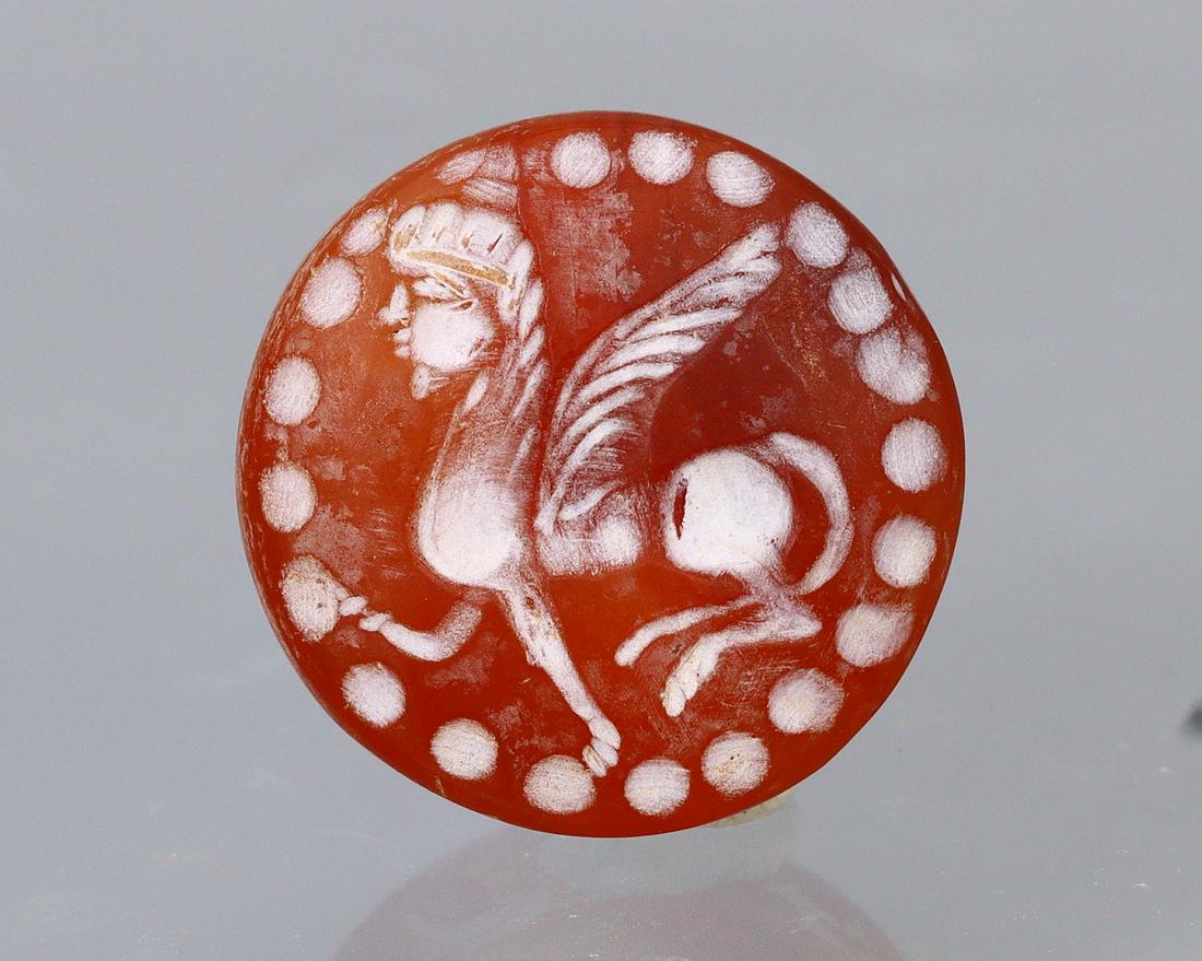 Ancient Persian Sasanian Iran AD 224-642 Carnelian Seal Bead: Thousand Planet Auction House Treasure Auction Day, all major kinds of Mineral, you will find in today's auctions. Join us and add our auction into your calendar. Today auction including Artifacts, Mi