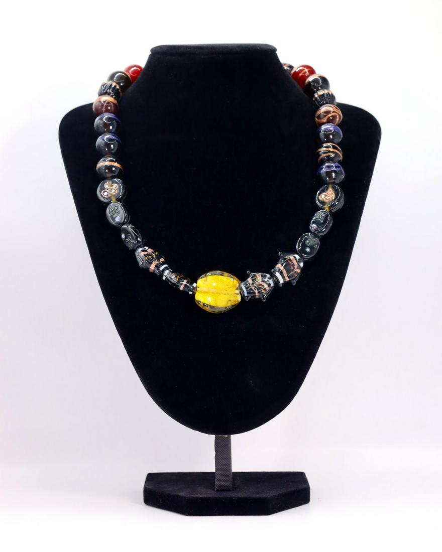 Vintage Venetian Millefiori African Trade Beads Modern Lampwork Beads Necklace: Thousand Planet Auction House Treasure Auction Day, all major kinds of Mineral, you will find in today's auctions. Join us and add our auction into your calendar. Today auction including Artifacts, Mi