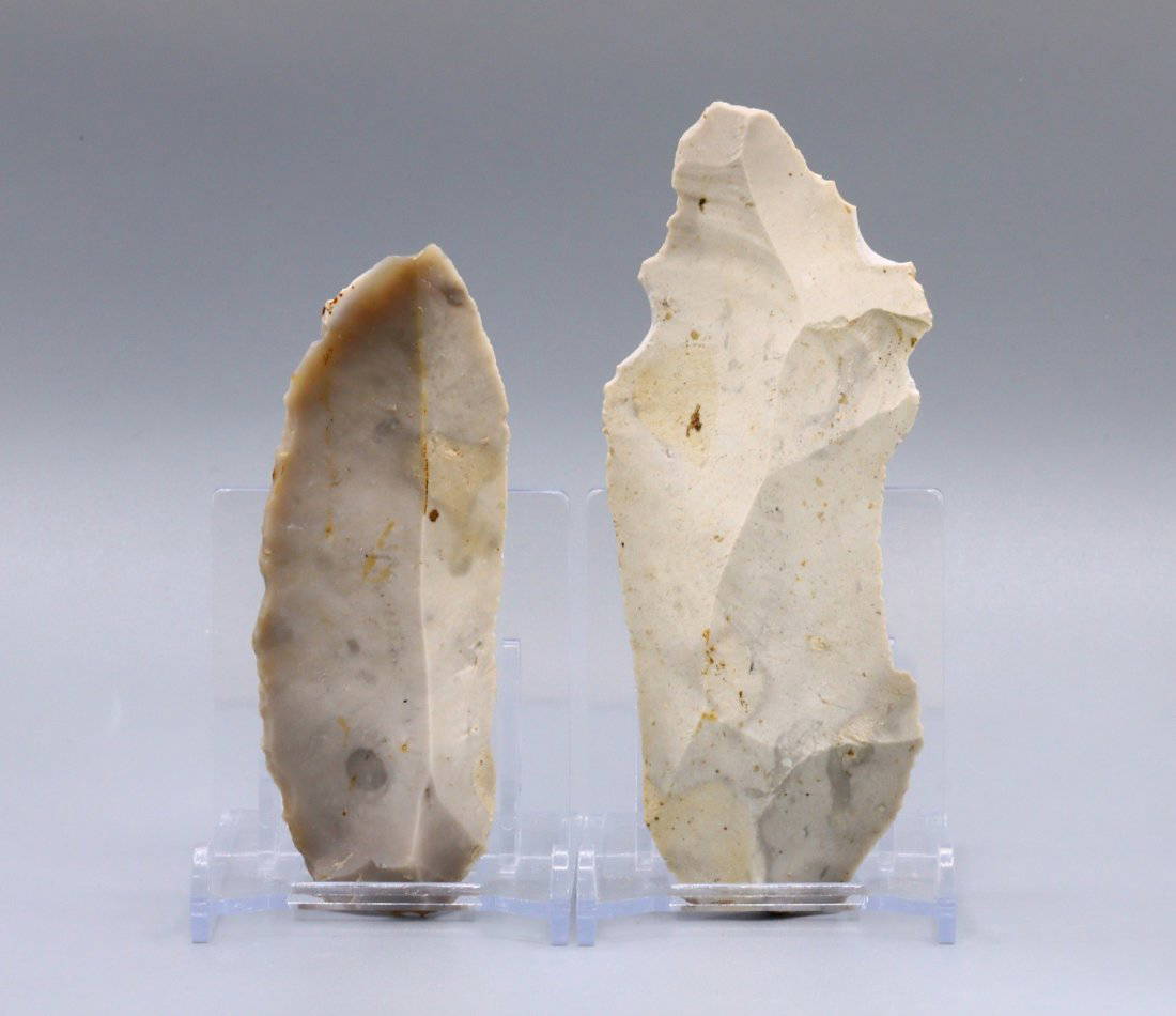 Neolithic French Stone Age Acheulean Hand Axes Auction