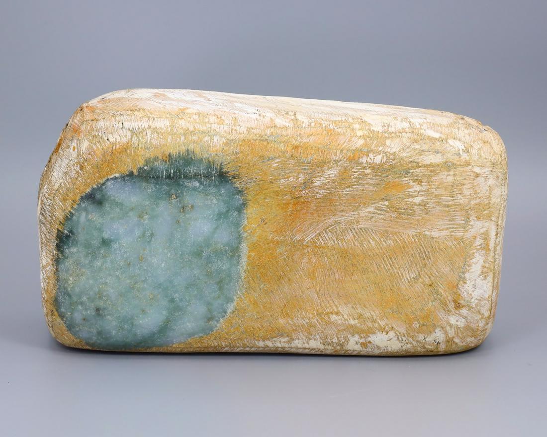 2.5lbs Burmese Bi Color White Apple Green Jadeite Jade Rough Specimen  Gems Grade (1 of 4)