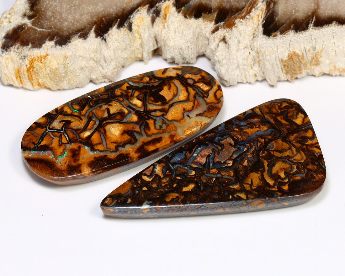 Group of Polished Australian Queensland Boulder Opal 55.7Ct 37.5x20.5mm (1 of 3)