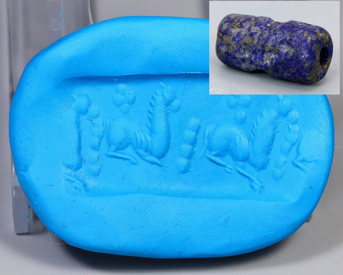 Early Dynastic III Mesopotamian Lapis Lazuli Cylinder Seal 2900 â€“ 2350 BC: Thousand Planet Auction House Treasure Auction Day, all major kinds of Mineral, you will find in today's auctions. Join us and add our auction into your calendar. Today auction including Artifacts, Mi