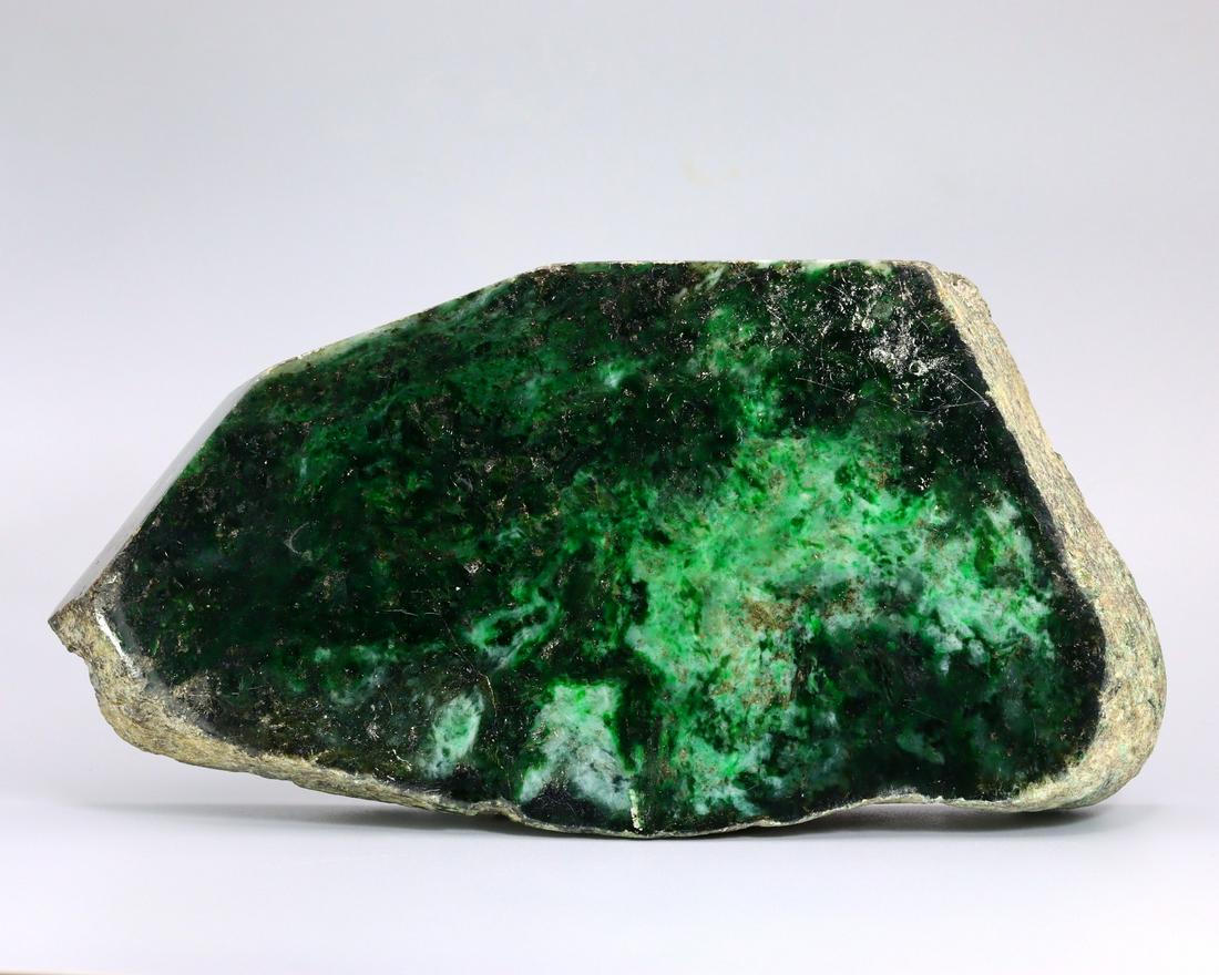 638Grams Imperial Green Apple Green Jadeite Jade Polished Rough from Burmese Type A (1 of 3)