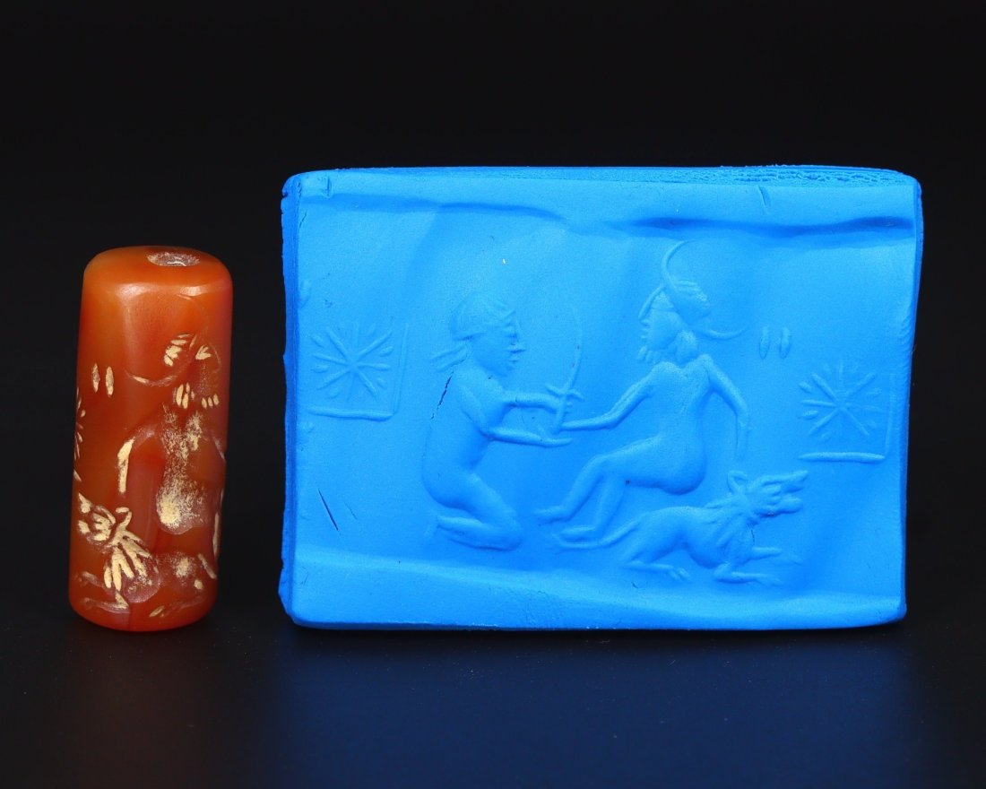 Ancient Persian Sasanian Iran AD 224-642 Carnelian Seal Bead: Thousand Planet Auction House Treasure Auction Day, all major kinds of Mineral, you will find in today's auctions. Join us and add our auction into your calendar. Today auction including Artifacts, Mi