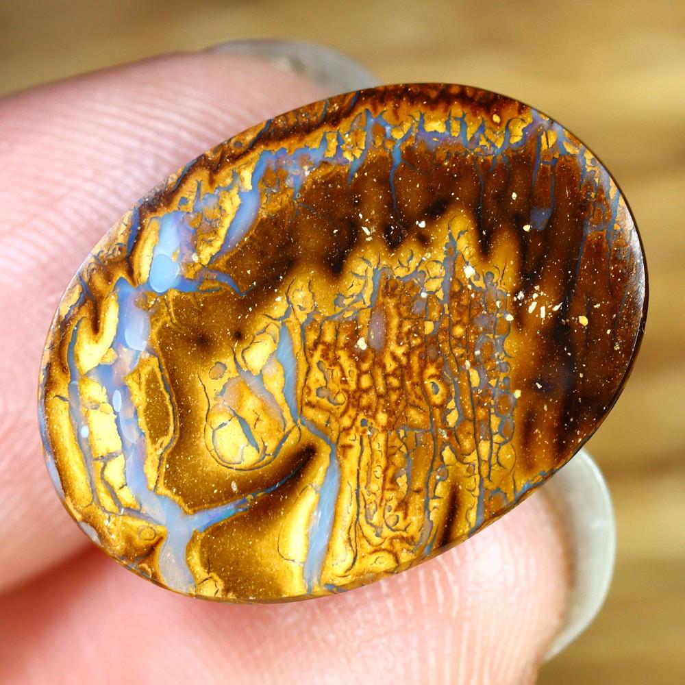 7.62Ct Koroit Boulder Opal Polished - Australian Opal - Oval Cabochon: Thousand Planet Auction House Welcome to our auction house, today auction brought to you by Leharlequin Co., Ltd based in Bangkok, Thailand specialize in all kinds of opal and color gemstone both in m