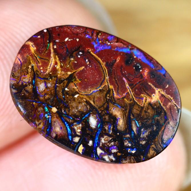 5.76Ct Koroit Boulder Opal Polished - Australian Opal - Oval Cabochon: Thousand Planet Auction House Welcome to our auction house, today auction brought to you by Leharlequin Co., Ltd based in Bangkok, Thailand specialize in all kinds of opal and color gemstone both in m