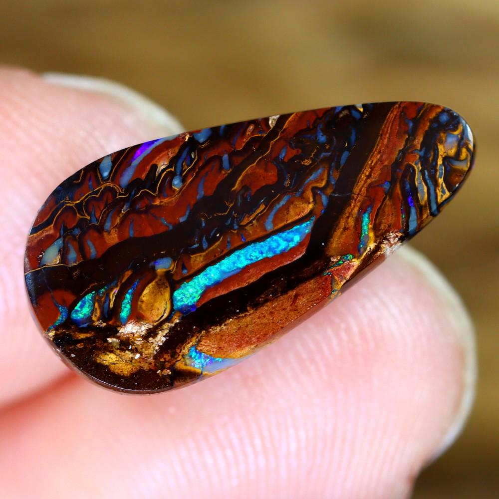 5.76Ct Koroit Boulder Opal Polished - Australian Opal - Pear Cabochon: Thousand Planet Auction House Welcome to our auction house, today auction brought to you by Leharlequin Co., Ltd based in Bangkok, Thailand specialize in all kinds of opal and color gemstone both in m