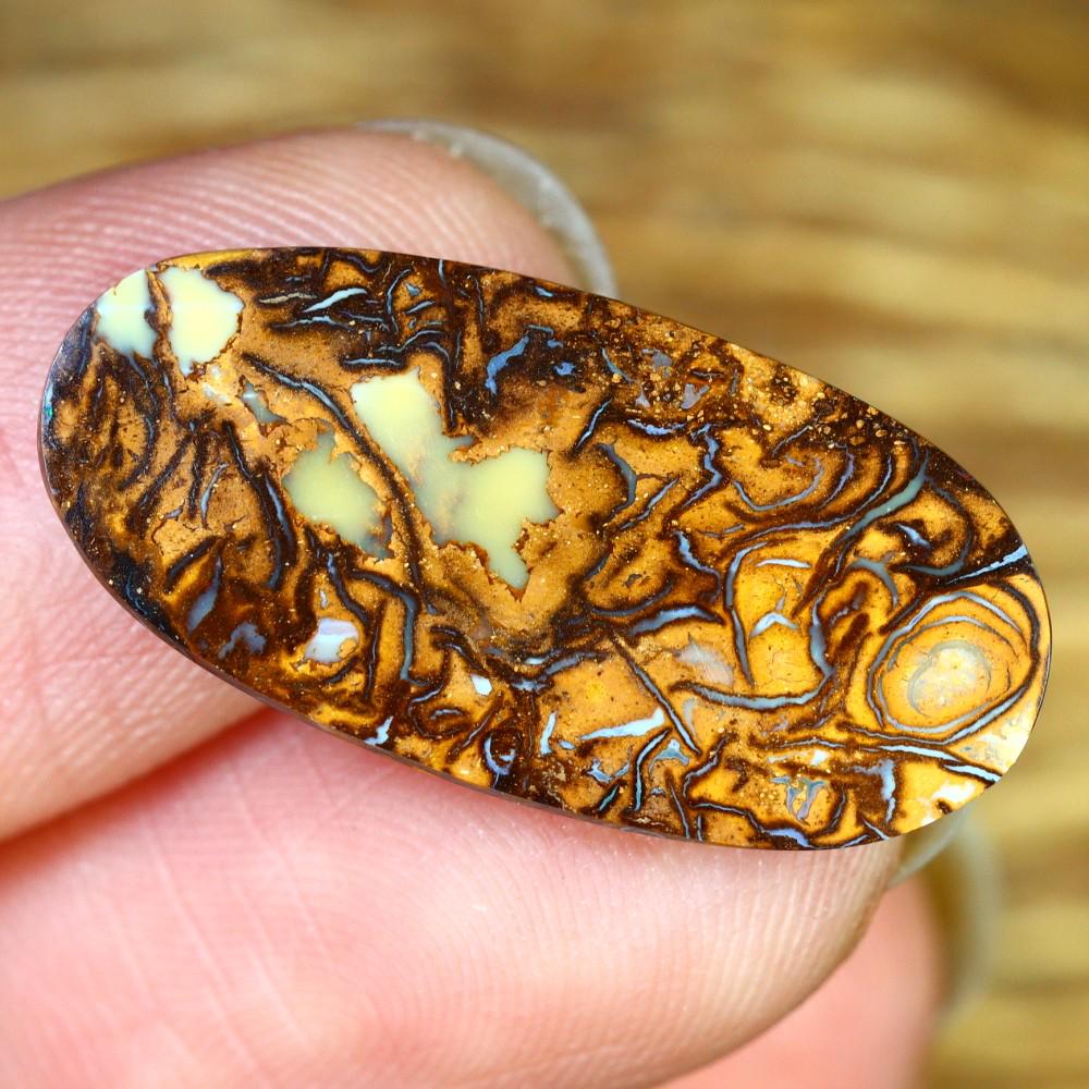 6.16Ct Koroit Boulder Opal Polished - Australian Opal - Oval Cabochon: Thousand Planet Auction House Welcome to our auction house, today auction brought to you by Leharlequin Co., Ltd based in Bangkok, Thailand specialize in all kinds of opal and color gemstone both in m