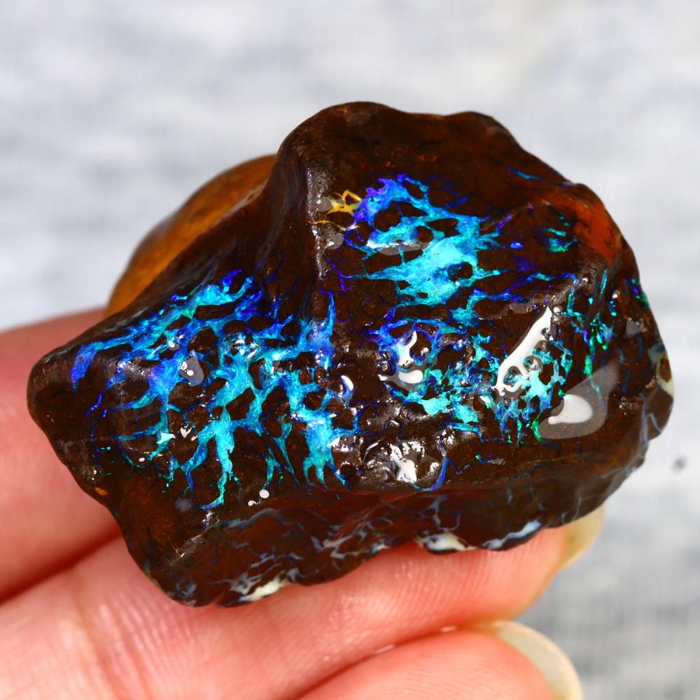 107Ct Koroit Boulder Opal Rough - Australian Opal - Freeform Rough (1 of 3)