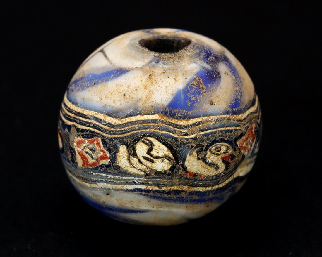 Collection of Ancient Roman Face Glass Bead by Mr. Omar Zayd (1 of 8)