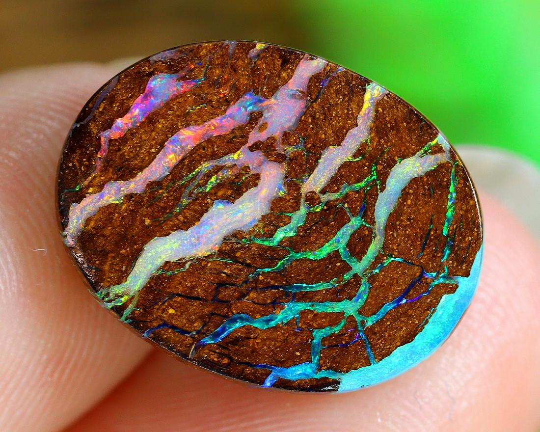 Australian Queensland Koroit Mine Loose Boulder Solid Opal Cabochon (1 of 3)