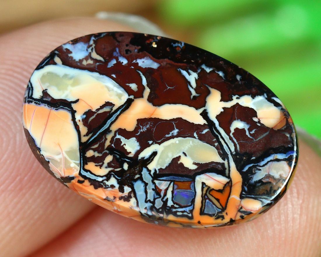 Australian Queensland Koroit Mine Loose Boulder Solid Opal Cabochon: Australian Queensland Koroit Mine Loose Boulder Solid Opal Cabochon Opal Condition: Polished Solid Opal Origin: Koroit / Yowah Opal Mine Purpose: Ready to set in jewelry or keep for investment Purity: