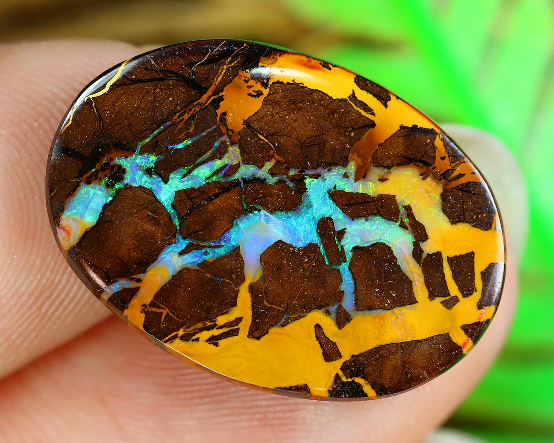 Australian Queensland Koroit Mine Loose Boulder Solid Opal Cabochon (1 of 3)