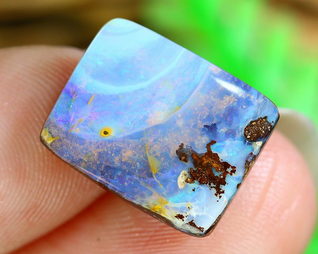 Australian Queensland Koroit Mine Loose Boulder Solid Opal Cabochon: Australian Queensland Koroit Mine Loose Boulder Solid Opal Cabochon Opal Condition: Polished Solid Opal Origin: Koroit / Yowah Opal Mine Purpose: Ready to set in jewelry or keep for investment Purity: