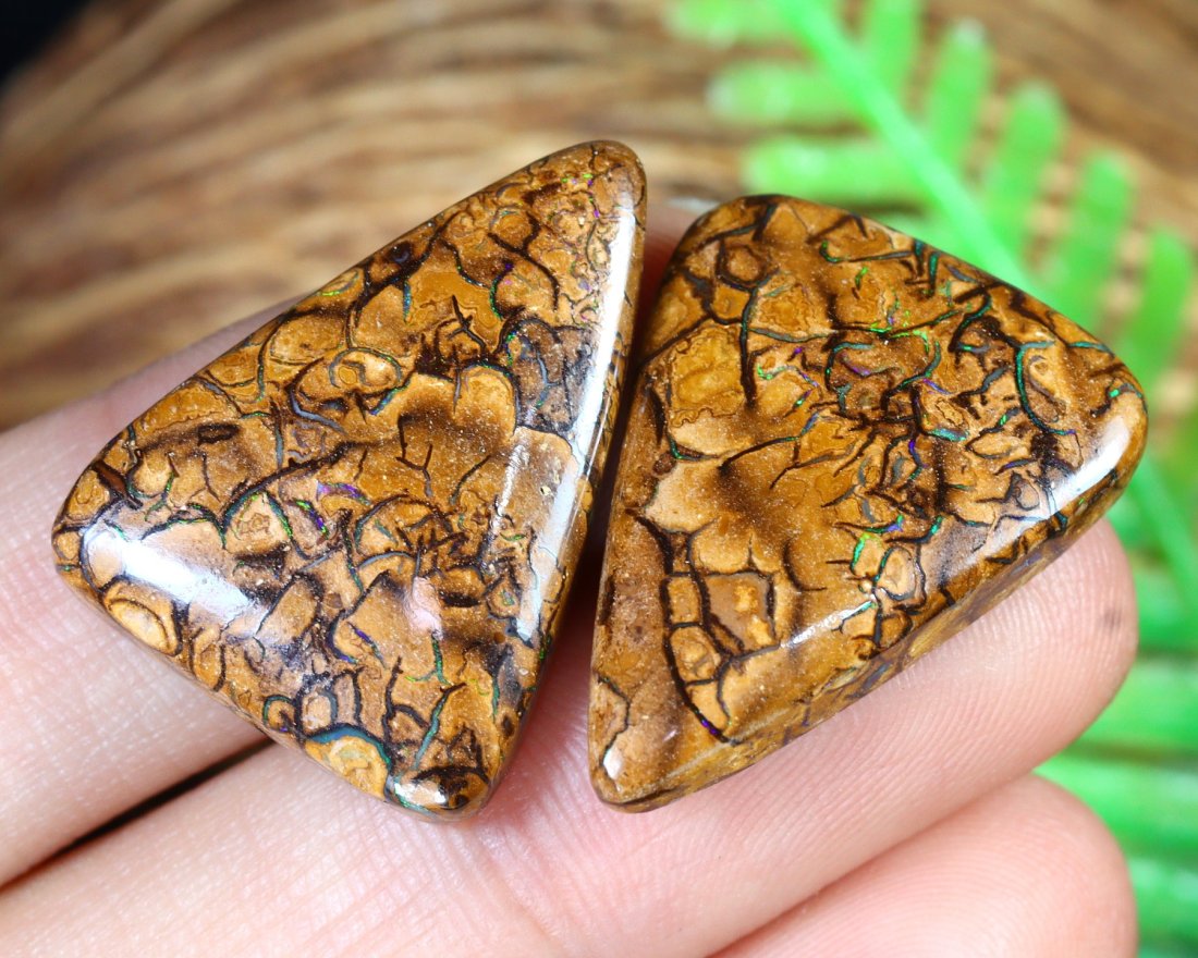 Australian Queensland Koroit Mine Loose Boulder Solid Opal Cabochon (1 of 3)