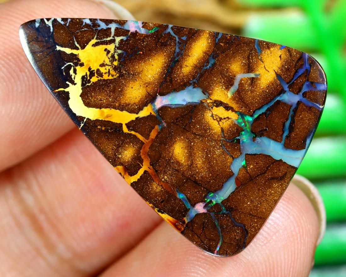 Australian Queensland Koroit Mine Loose Boulder Solid Opal Cabochon (1 of 4)