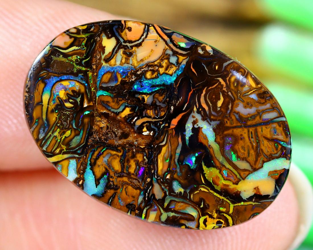 Australian Queensland Koroit Mine Loose Boulder Solid Opal Cabochon (1 of 4)