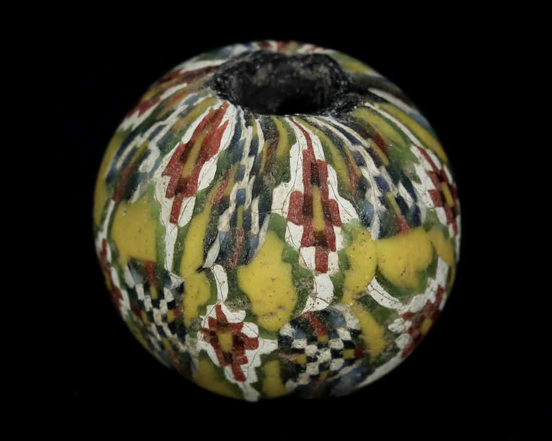 Ancient Antique Old Roman Glass Bead or Venetian Millefiori Bead (1 of 6)