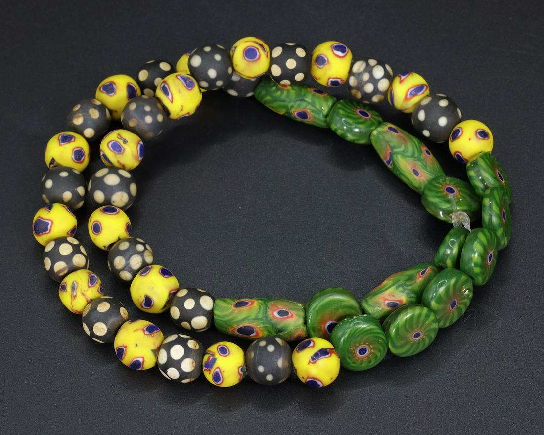 Venetian Millefiori Beads African Trade Beads Necklace Strand (1 of 4)