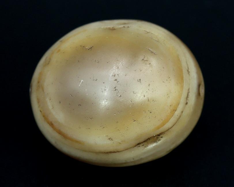 Old Himalayan Original Antique Tibetan Luk Mik Goat Eye dZi Bead (1 of 4)