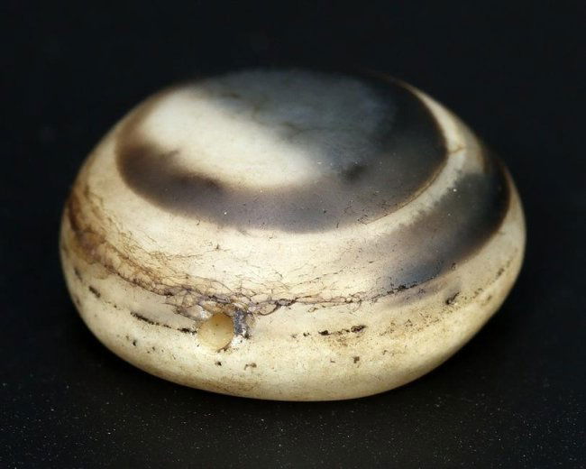 Very Old Himalayan Original Antique Tibetan Luk Mik Goat Eye dZi Bead (1 of 4)