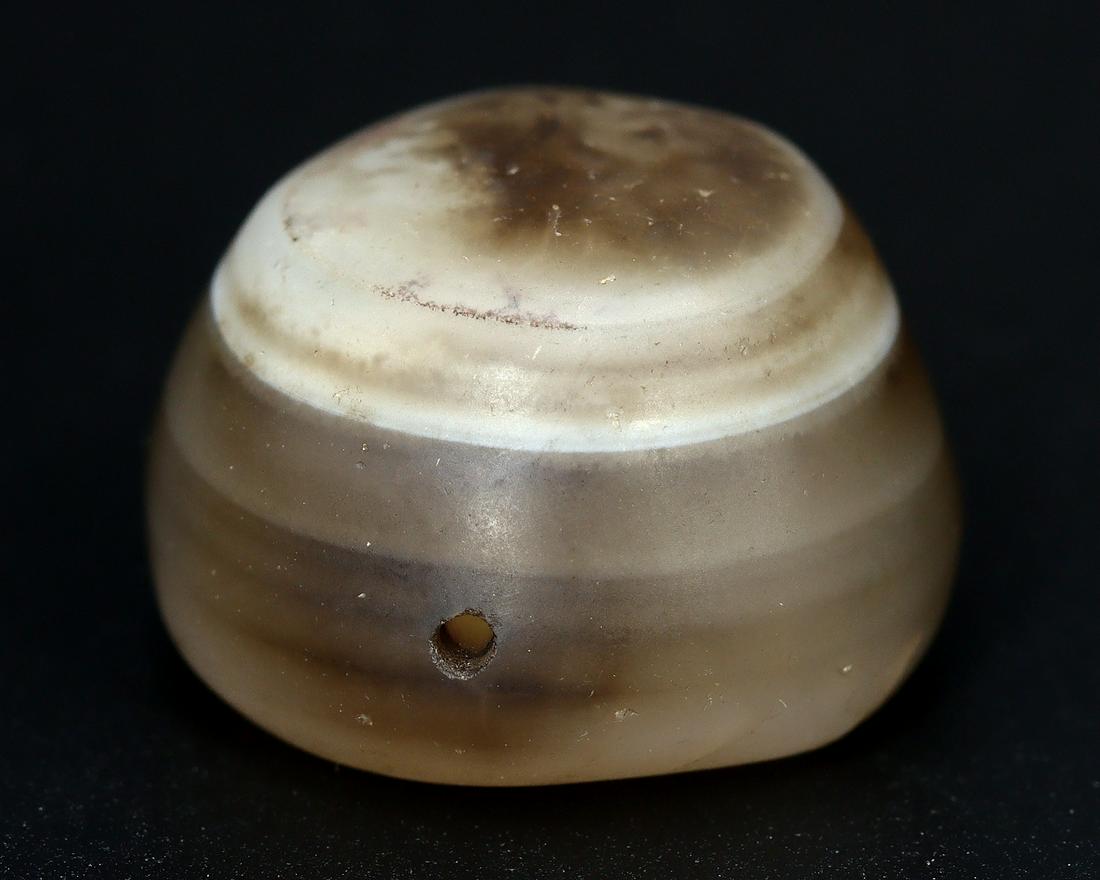 Old Himalayan Original Antique Tibetan Luk Mik Goat Eye dZi Bead (1 of 4)