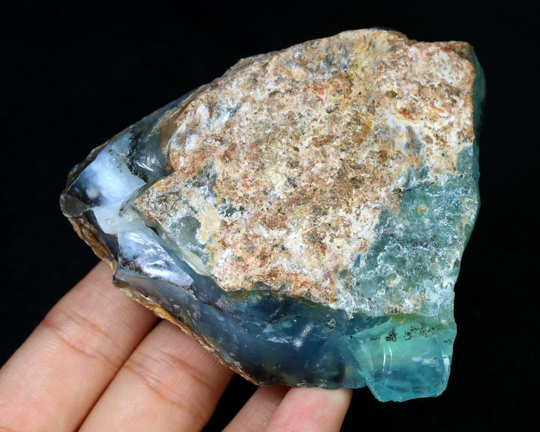 Rare Find Natural Peruvian Paraiba Color Andean Ocean Blue Opal Rough (1 of 3)