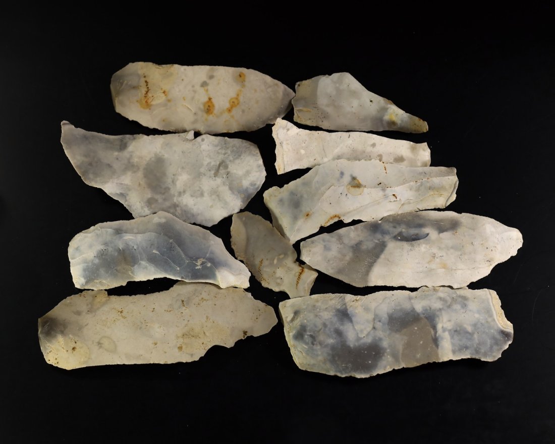 Neolithic French Stone Age Acheulean Hand Axes (1 of 3)